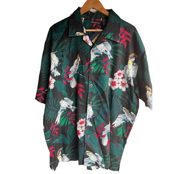 Vtg 90s No Boundaries Men's Tropical Parrots Short Sleeve Button-up Shirt XL - Picture 7 of 7